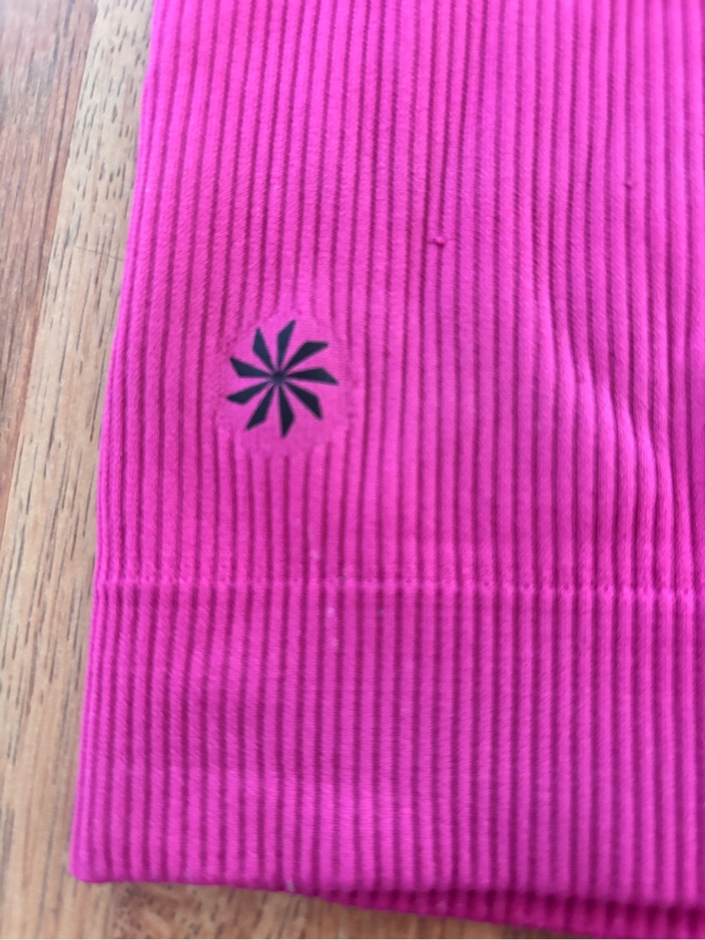 Girls' Hot Pink Ribbed Leggings with Subtle Starburst Detail